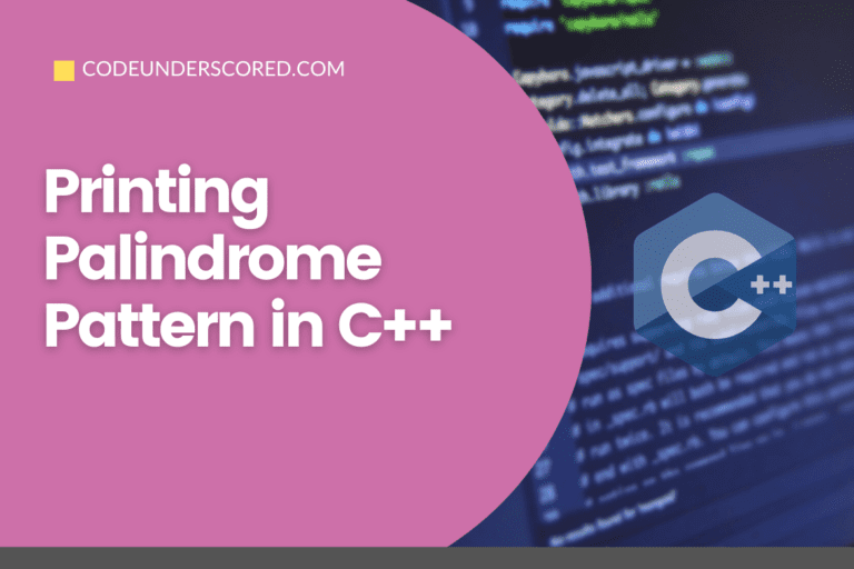 Printing Palindrome Pattern in C++