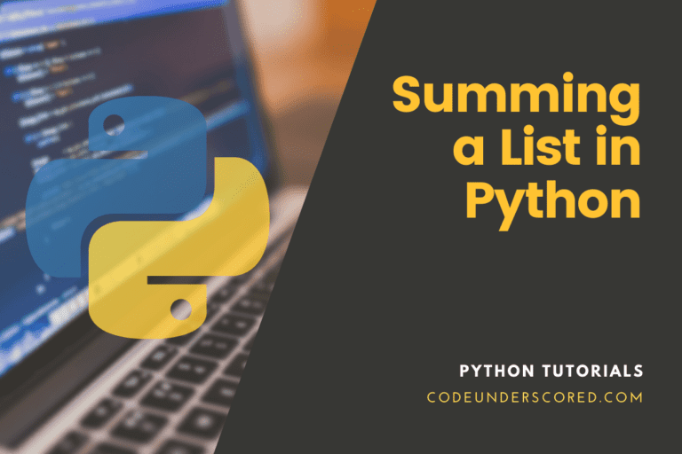 How to sum a list in Python