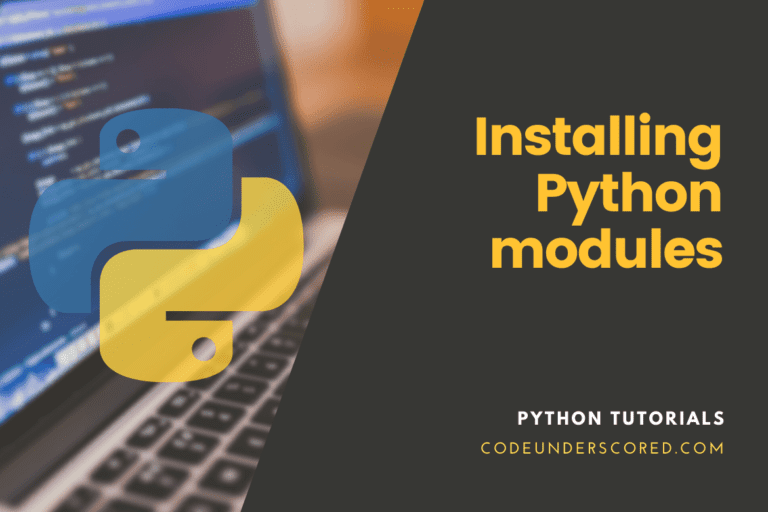 How to install Python modules