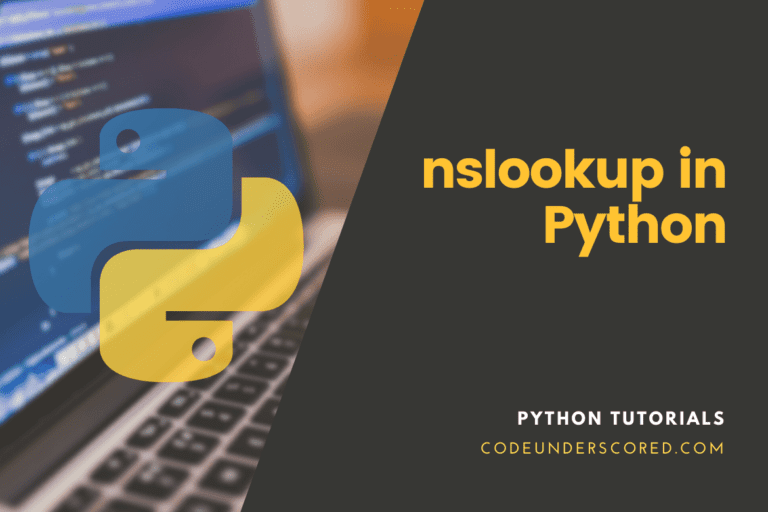 How to do nslookup in Python