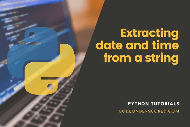 How to extract date and time from a string in Python