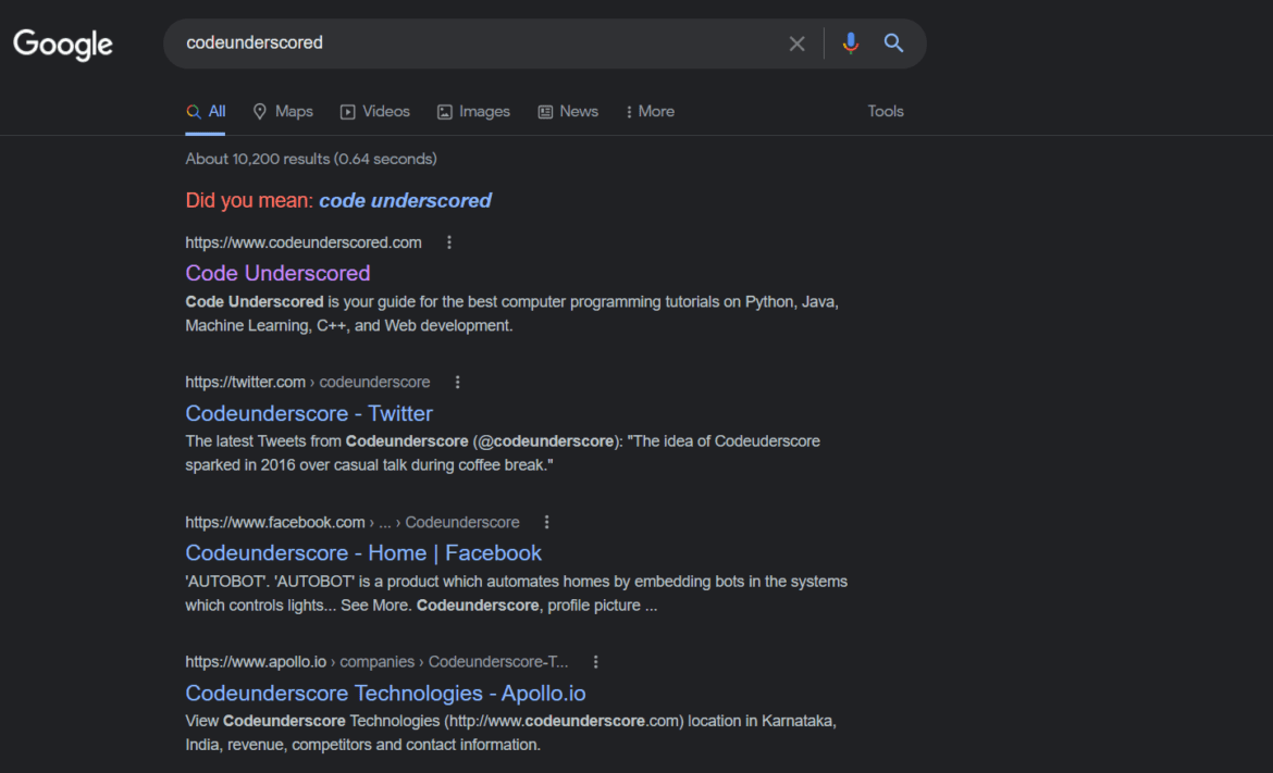 How to perform Google Search using Python | Code Underscored