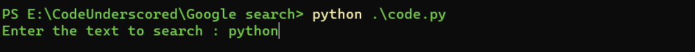 How to perform Google Search using Python | Code Underscored