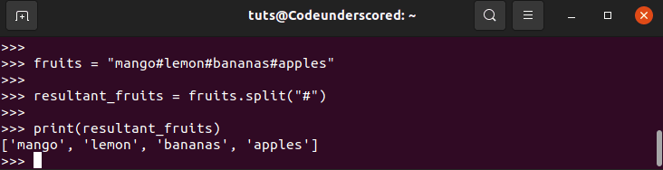 Python String split() methods | Code Underscored
