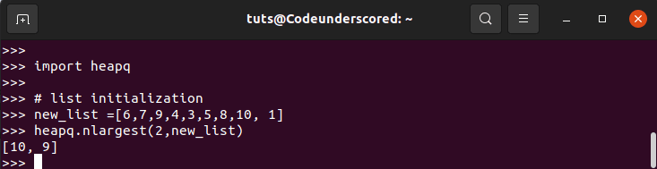 Heapq in Python (with examples) | Code Underscored