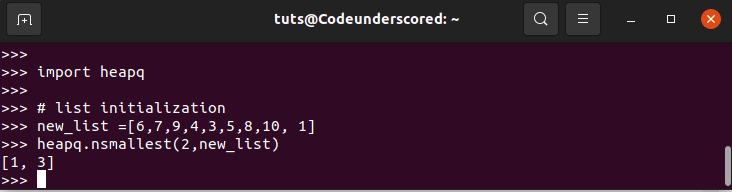 Heapq in Python (with examples) | Code Underscored