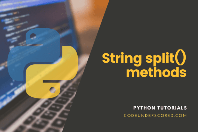 Python String split() methods