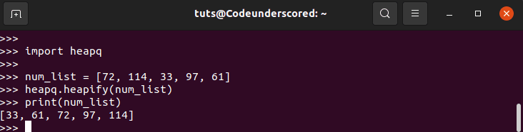 Heapq in Python (with examples) | Code Underscored