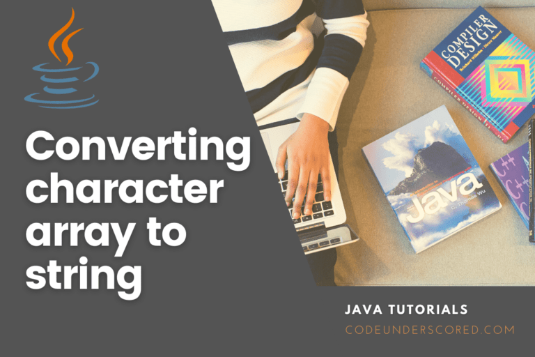 How to convert character array to string in Java