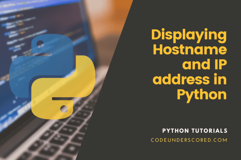 How to display hostname and IP address in Python