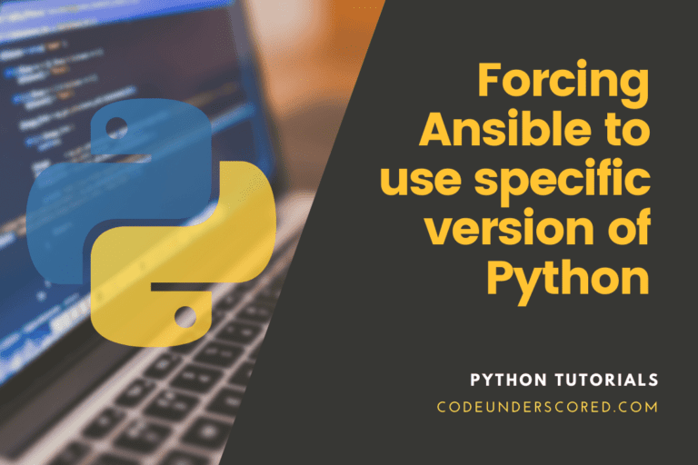 How to force Ansible to use a specific version of Python
