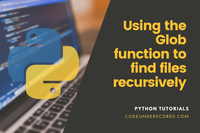 How to use the Glob function to find files recursively in Python