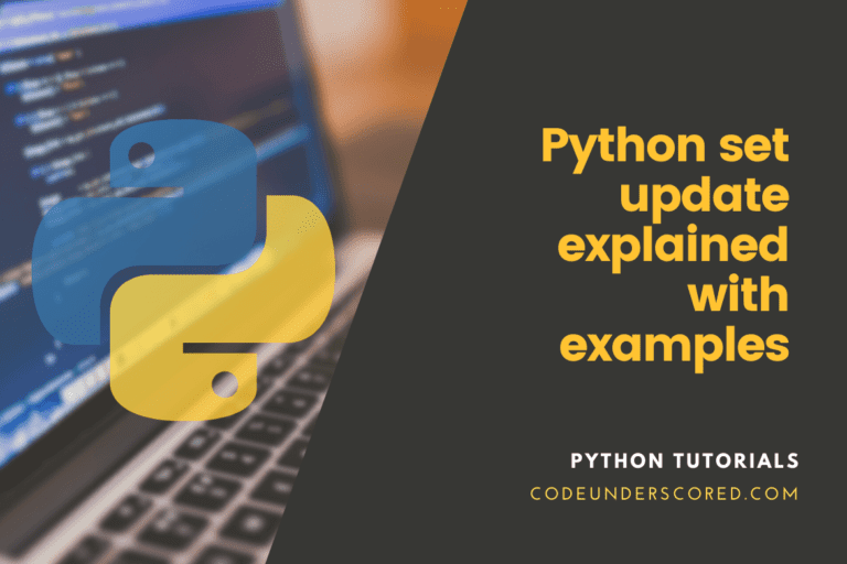 Python set update explained with examples