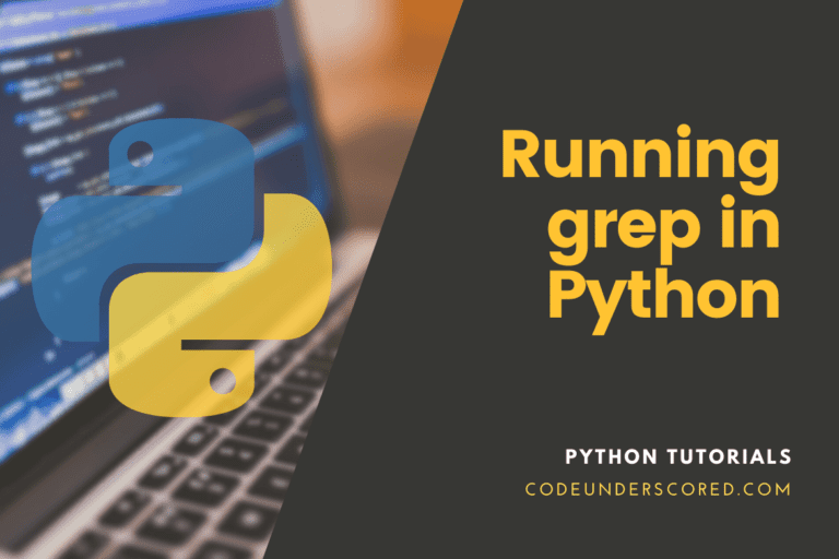 How to run grep in Python