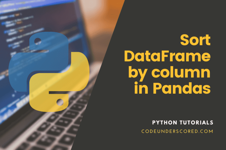 How to sort DataFrame by column in Pandas