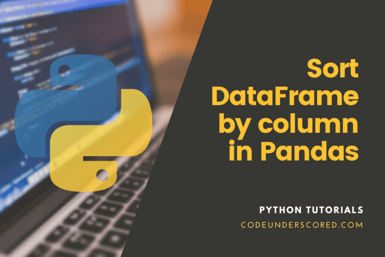 Sort DataFrame by column in Pandas