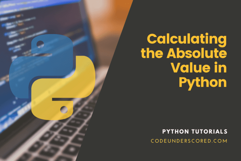 How to calculate the Absolute Value in Python