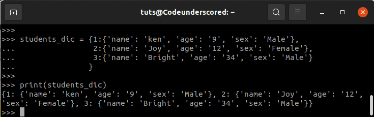 How to use Python Dictionary of Dictionaries | Code Underscored