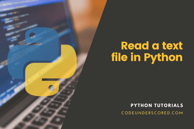 How to read a text file in Python
