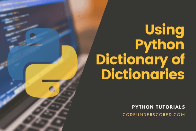How to use Python Dictionary of Dictionaries