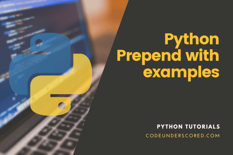 Python Prepend with examples