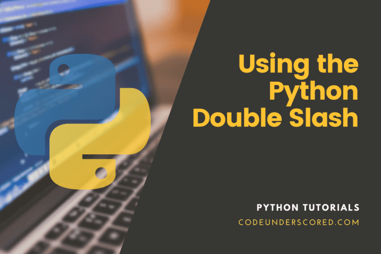 How to use Python Double Slash
