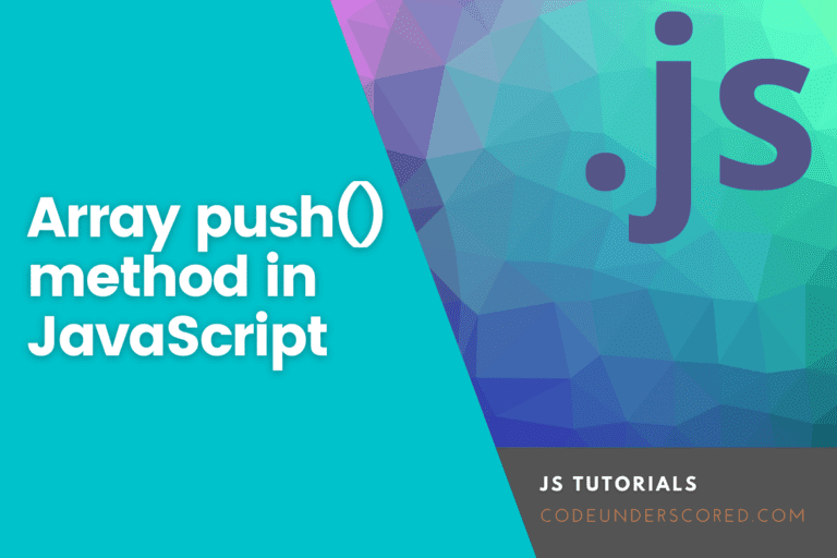 Array push() method in JavaScript
