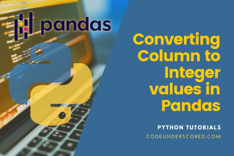 Converting Column with float values to Integer values in Pandas