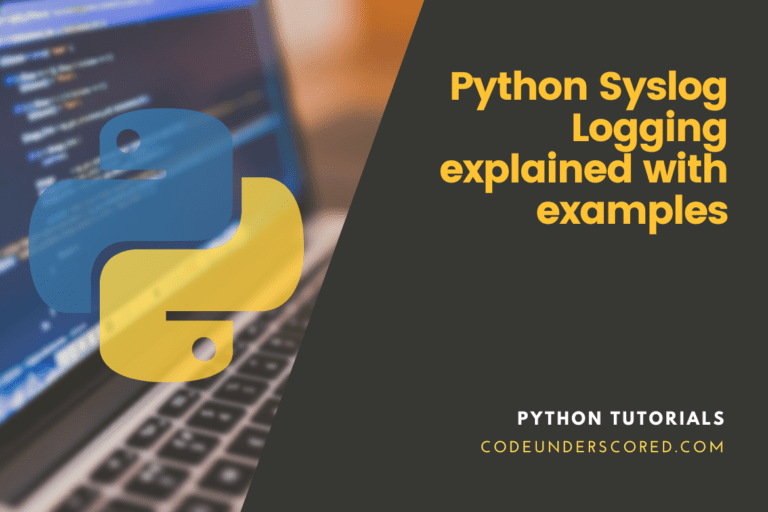 Python Syslog Logging