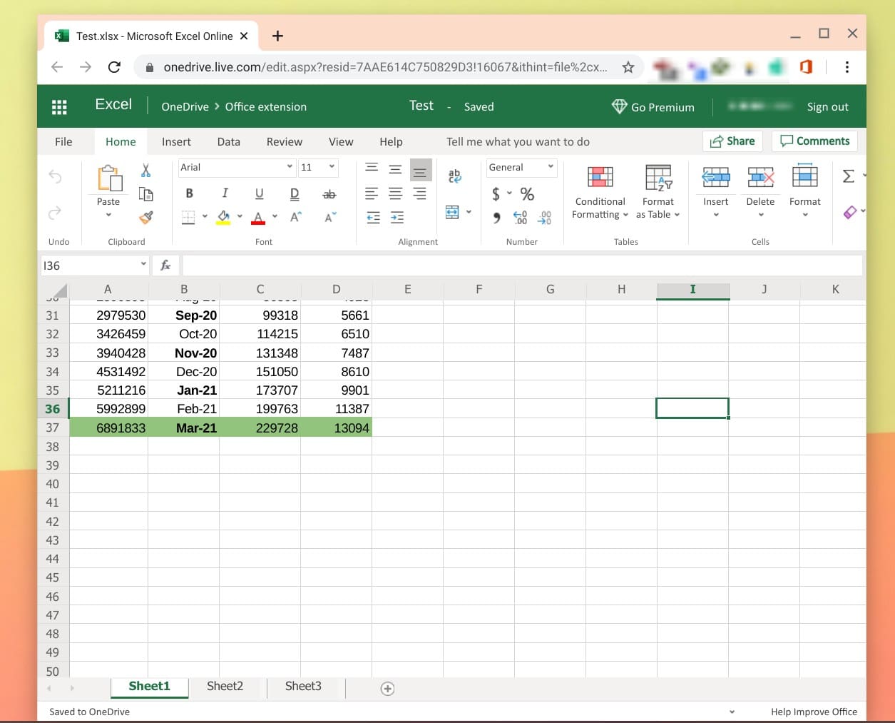 Editing Excel Spreadsheet using Office Extension for Chrome Browser