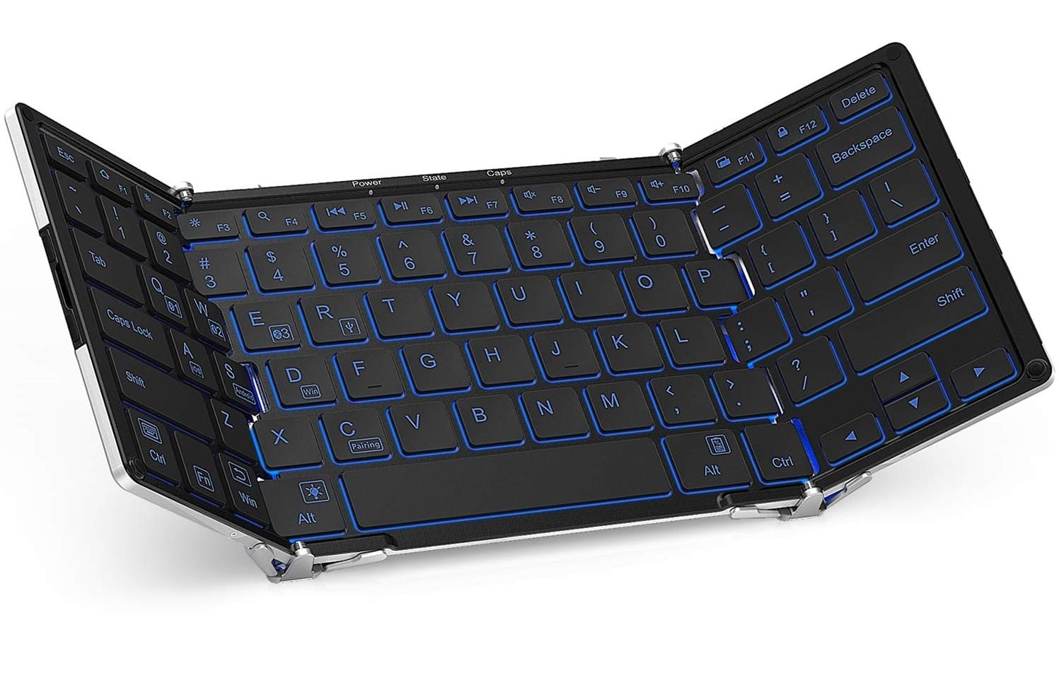 Clever Bluetooth Keyboard with 3-Color Backlight,