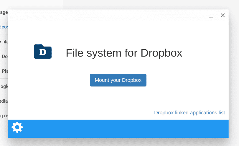 Connecting to Dropbox