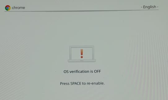 OS Verification off confirmation