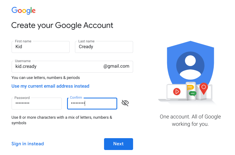 Create a Google Account