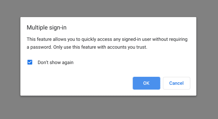 Multiple sign-in