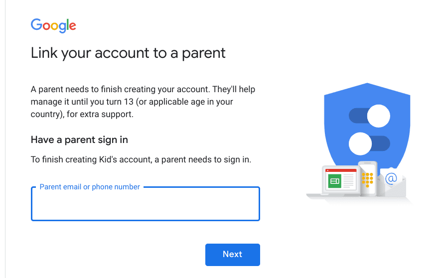 Parent sign in