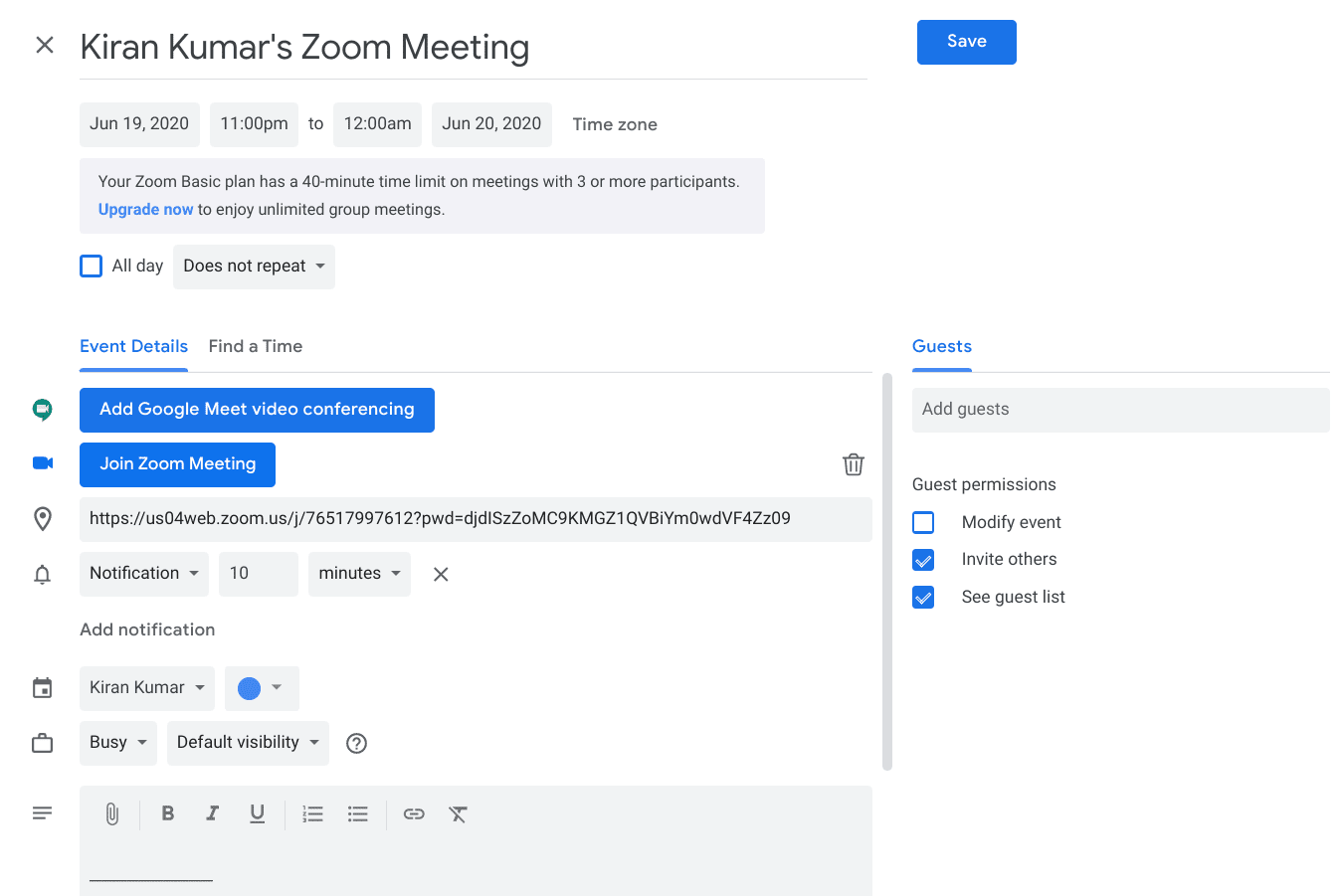 Schedule a Zoom Meeting