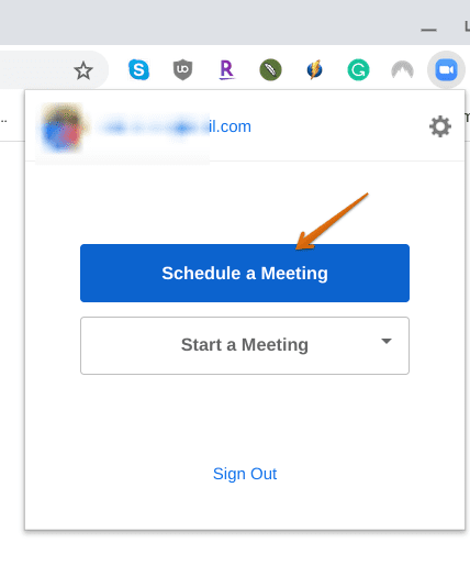 Schedule a meeting