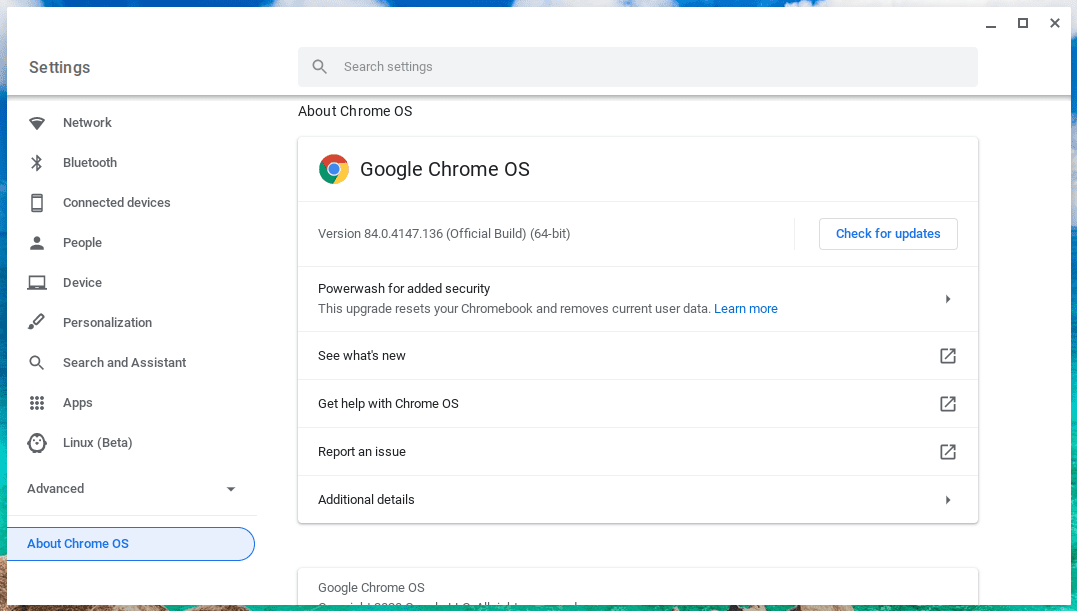 About Chrome OS
