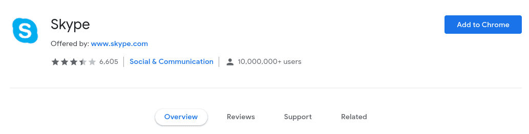 Add Skype to Chrome