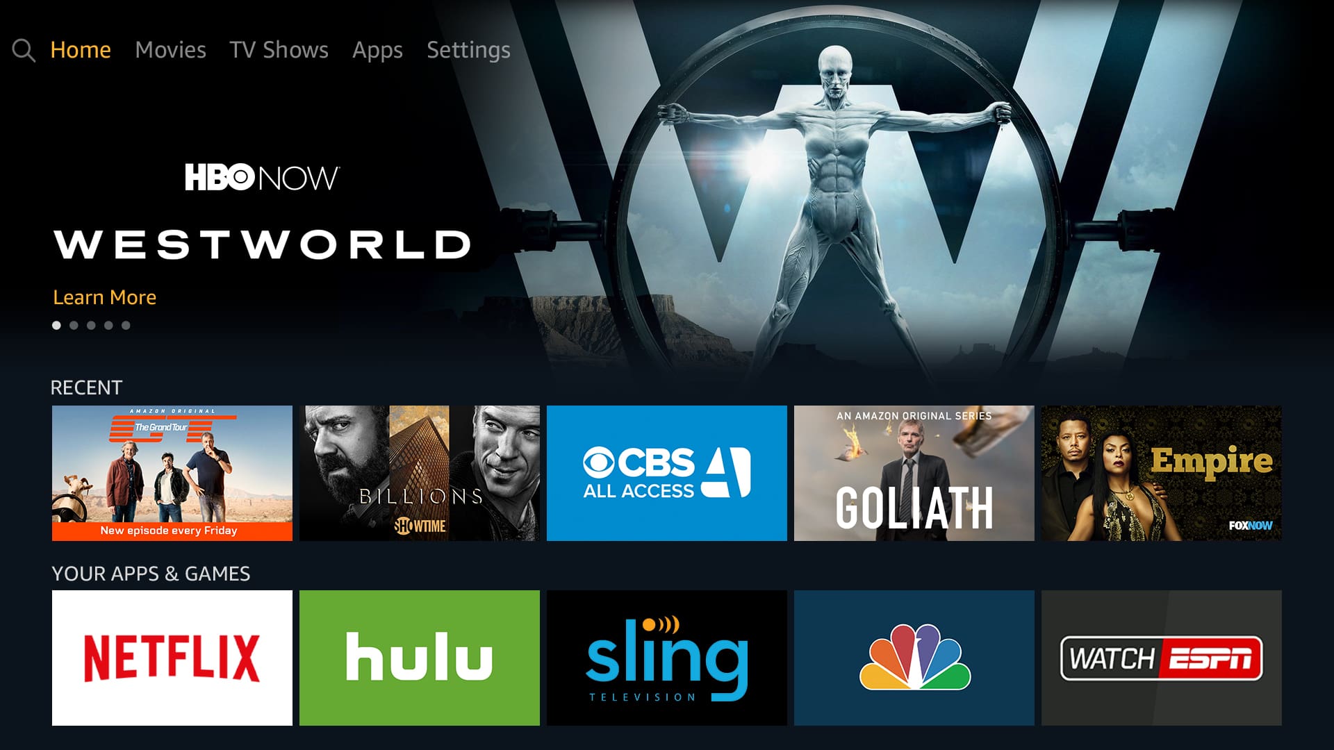 Amazon Fire TV Interface