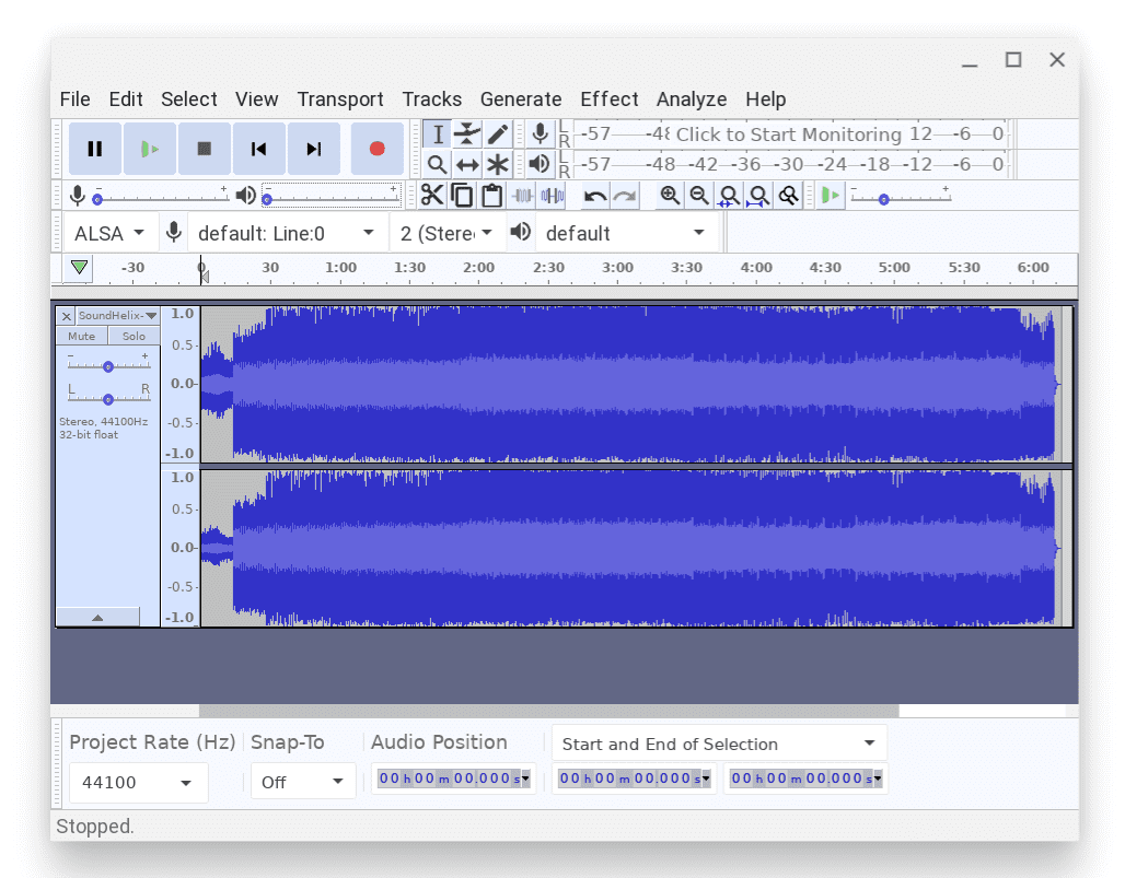 Audacity Working