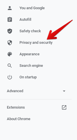 Clicking on Privacy and Security