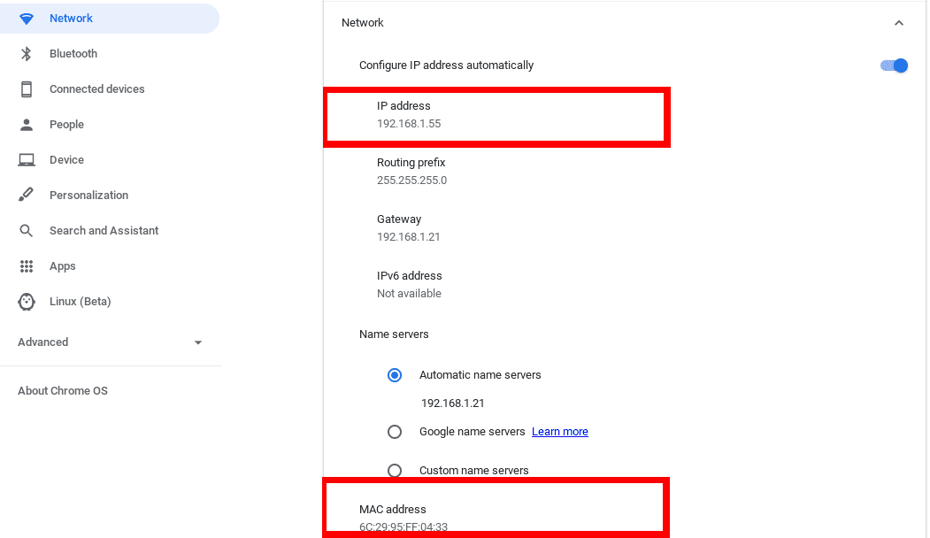 MAC and IP addresses