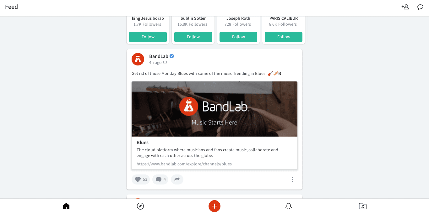BandLab Interface