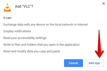 Confirming to Add VLC