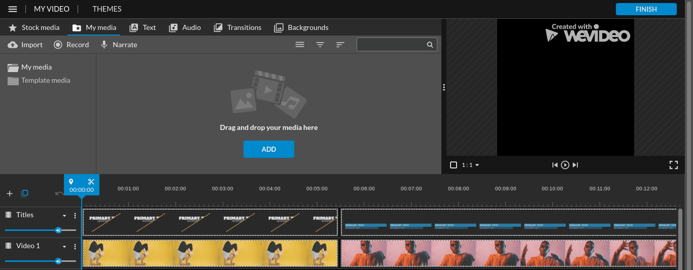 WeVideo's Interface