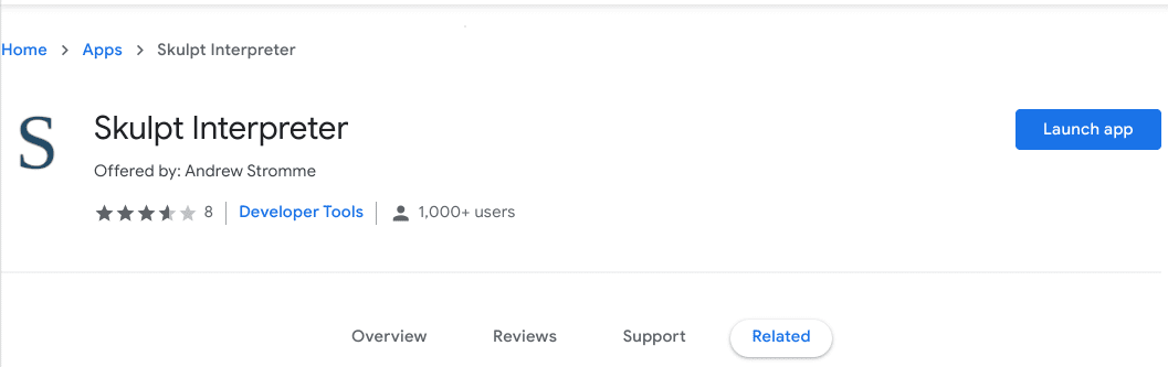 Skulpt Chrome App