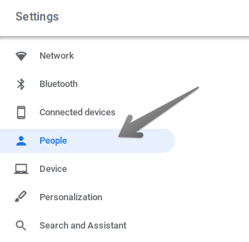 Accessing People Settings