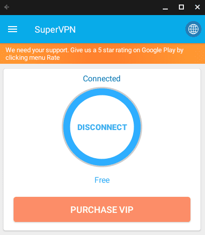 SuperVPN on Chrome OS